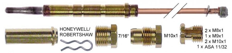 thermocouple set 13-piece L 900mm plug connection ø6,0mm