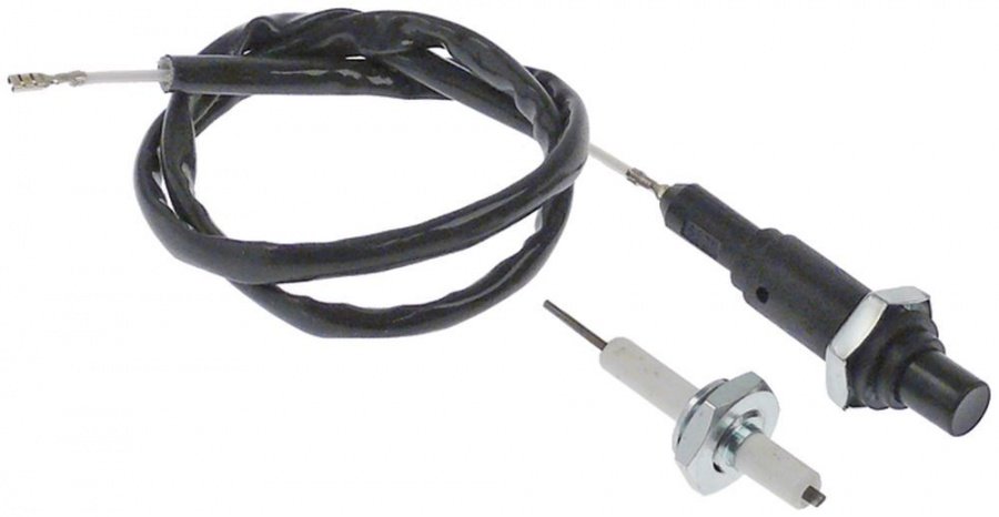 piezoelectric igniter body plastic blowing mounting ø 18mm connection F2,8x0,8 set