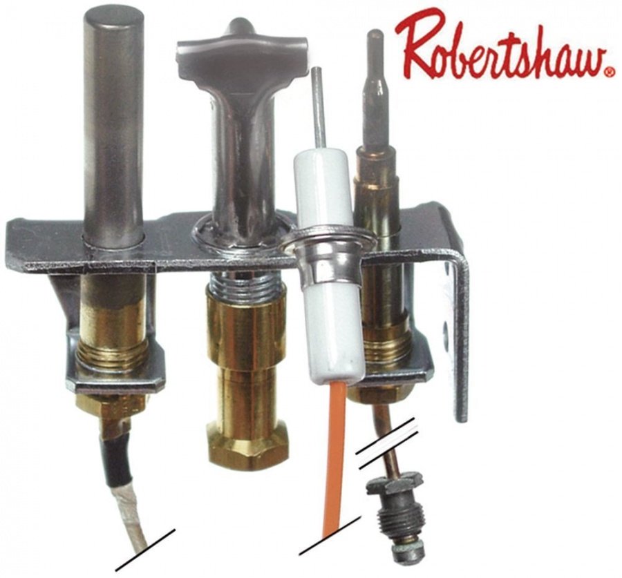 pilot burner ROBERTSHAW type 4SHR-44 3 flames natural gas code 18 for pipe ø 1/4" CCT
