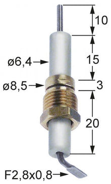 ignition electrode D1 ø 7mm D2 ø 9mm L1 10mm BL1 15mm BL2 3mm BL3 20mm