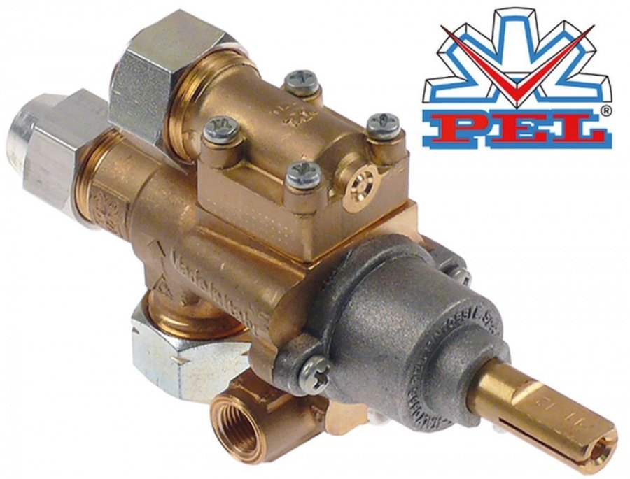 Robinet de gaz PEL 22S/O, intrare/iesire gaz filet M20x1,5 mm - 107363