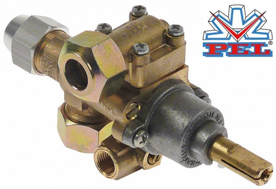 Robinet de gaz PEL 22S/O, intrare/iesire gaz filet M20x1,5 mm - 107364