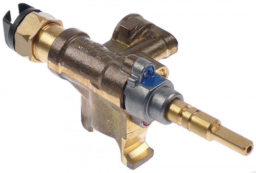 Robinet de gaz SABAF, tip 10, intrare gaz flansa ø 16 mm, duza bypass ø 0,38 mm - 107381
