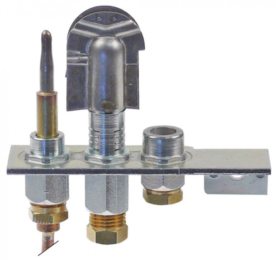 pilot burner POLIDORO 3 flames natural gas code 29.2 gas connection 6mm with thermocouple