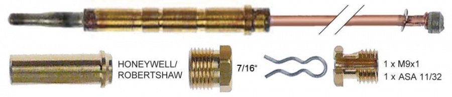 thermocouple set 6-piece L 900mm plug connection ø6,0mm