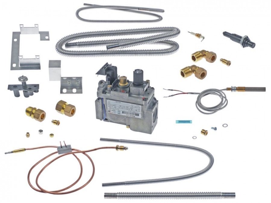 gas valve series 820 0,17V gas inlet 1/2" gas outlet 1/2" thermocouple connection M9x1