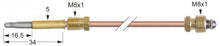 termocupla racord robinet de gaz M8x1 L 700mm fișă feminină ø5,0mm