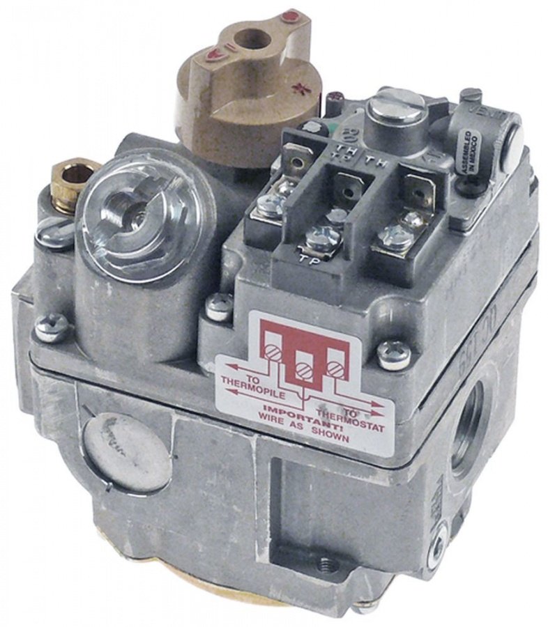 Valva de gaz Robertshaw U7000MVRL, operator milivolt, intrare-iesire gaz 1/2" NPT - 107669