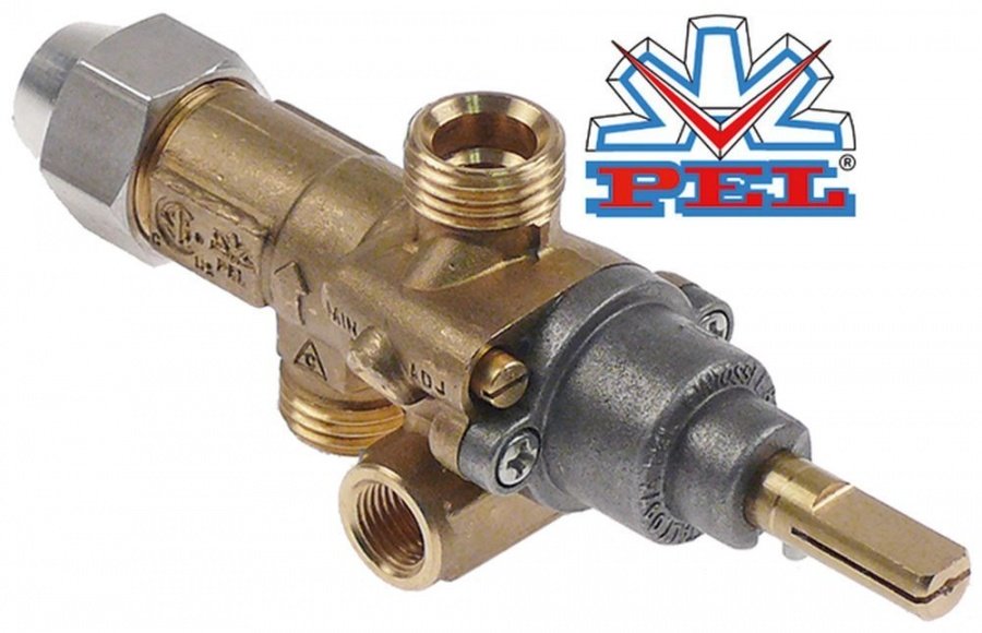gas tap PEL type 21S gas inlet M16x1,5 (tube ø 10mm)