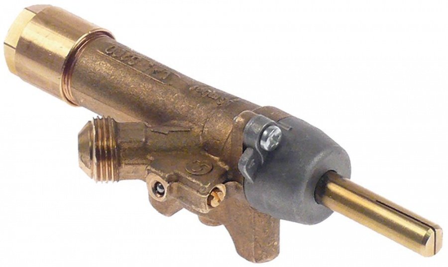 gas tap COPRECI type CAL-5200 gas inlet pipe flange ø21mm bypass nozzle ø 0,7mm