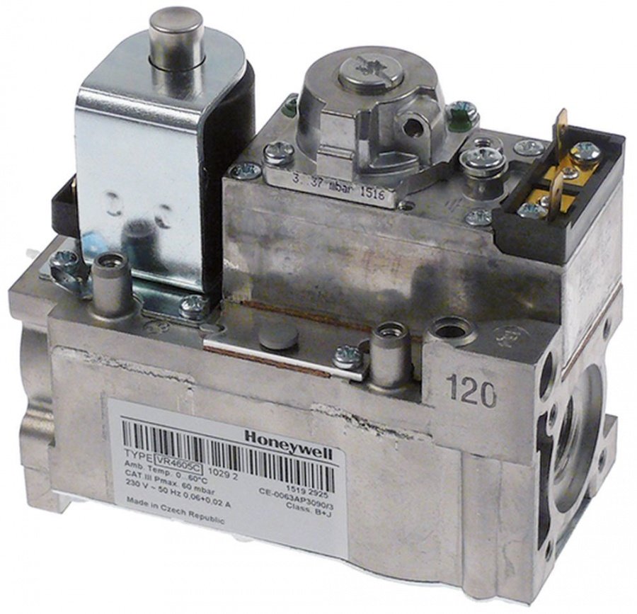 Valvă de gaz Honeywell VR4605C, 230V, 50Hz, intrare gaz flanșă 32x32 mm, ieșire gaz 1/2" - 107762
