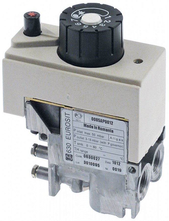 Valva de gaz manuala Eurosit 630, intrare / iesire 3/8", filet termocupla M9x1, SIT 0630027, 0085AP0012 - 107772
