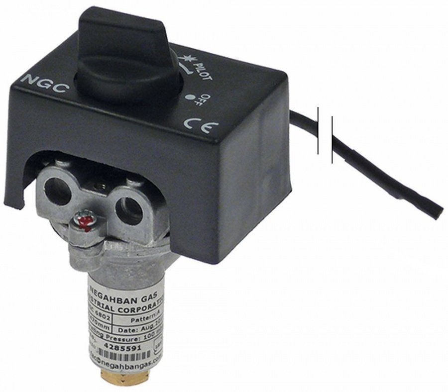 robinet de gaz tip NGC 6802 intrare gaz 1/4\ ø DBmm ieșire gaz 1/4\" racord termocuplă M9x1"