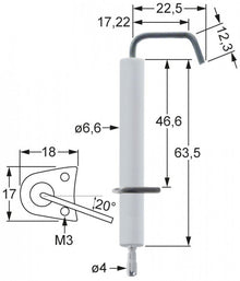 Electrod de aprindere pentru cuptor Rational 2068.0300 - 107858