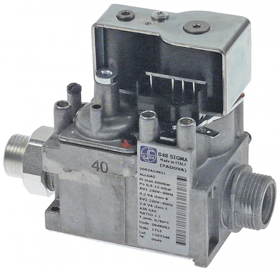 valva de gaz tip 230V 50Hz intrare gaz 3/4\ ieșire gaz 3/4\" interval de presiune 0,5-12mbar
