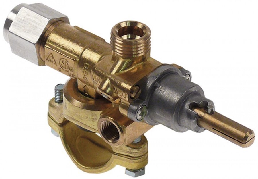 gas tap AB type A60U gas inlet pipe flange ø27mm gas outlet M16x1.5 (tube ø 10mm)