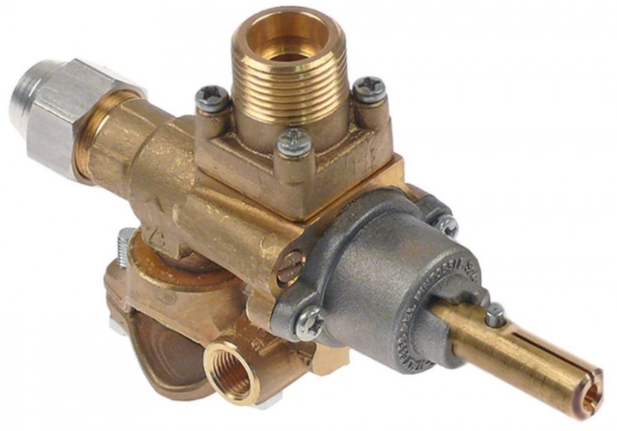 gas tap AB type A62UV gas inlet pipe flange ø27mm gas outlet M20x1.5 (tube ø 12mm)