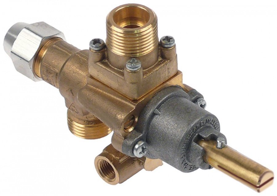 gas tap AB type  gas inlet M20x1.5 (tube ø 12mm) gas outlet M20x1.5 (tube ø 12mm)
