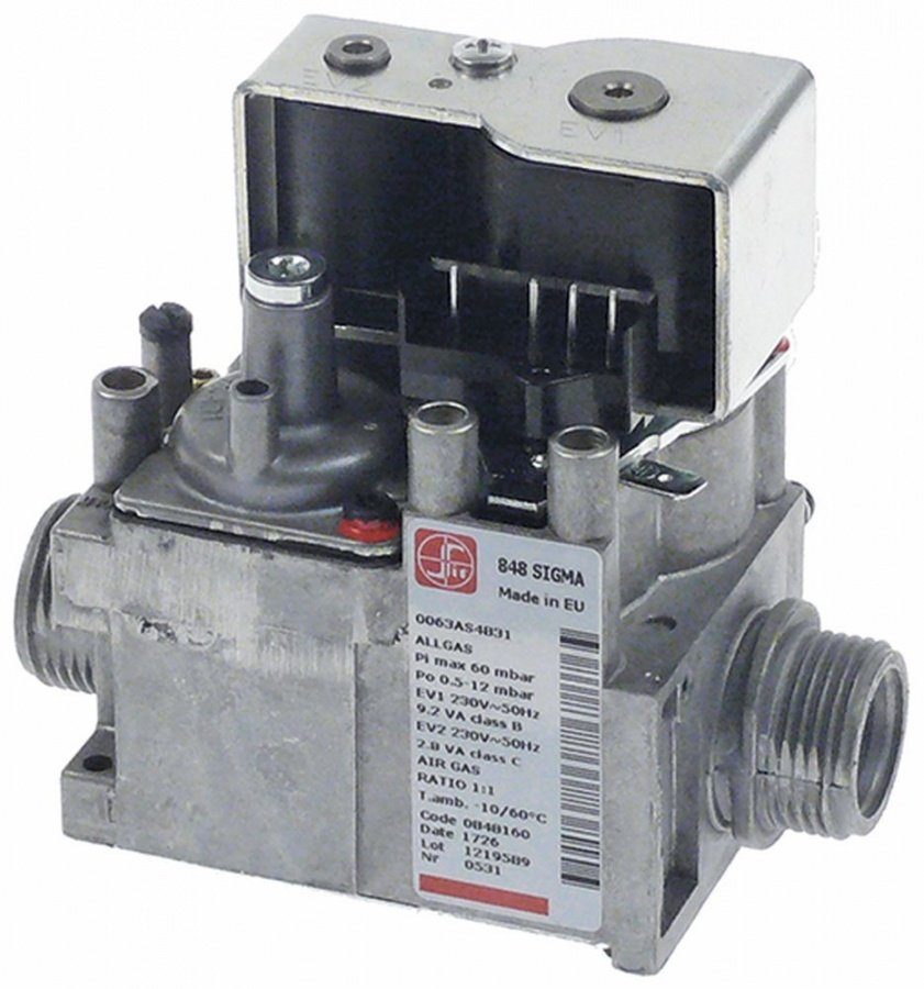 valva de gaz tip 230V 50Hz intrare gaz 3/4\ ieșire gaz 3/4\" interval de presiune 0,5-12mbar