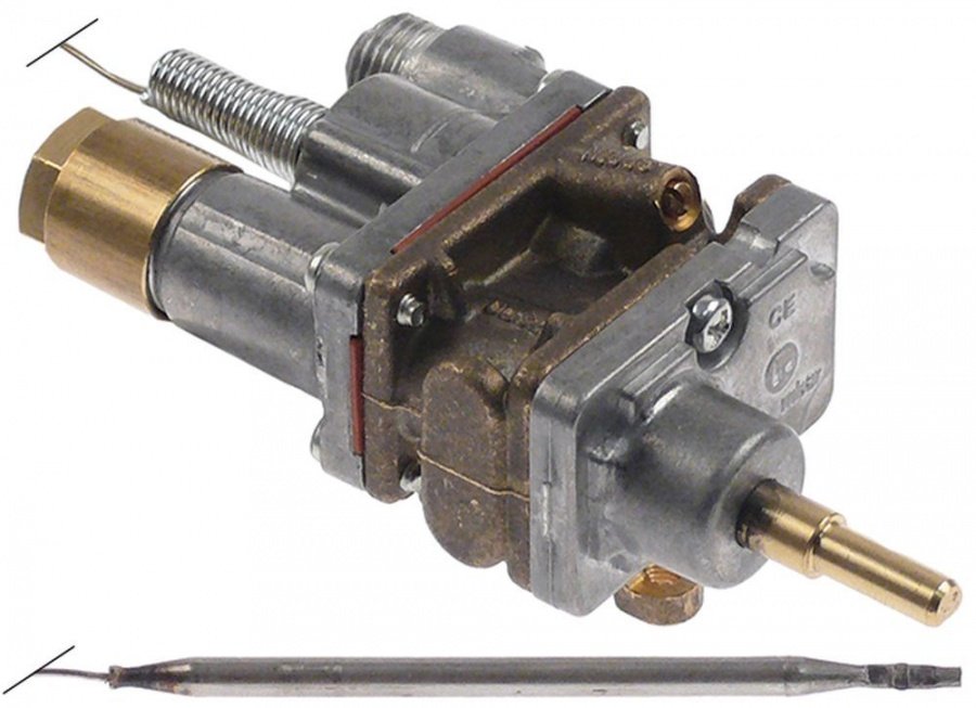Robinet de gaz termostatic COPRECI, montare cu colier, iesire gaz M14x1,5, racord termocupla M8 - 109089