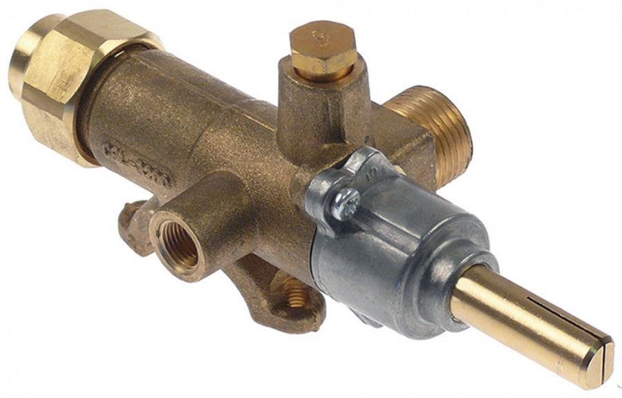 Robinet de gaz CAL-3200, ax ø 10x8 mm, racord termocupla M8 - 109095