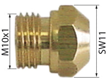 Duza gaz orificiu ø 1 mm, filet M10x1, hexagon 11 mm - 109116
