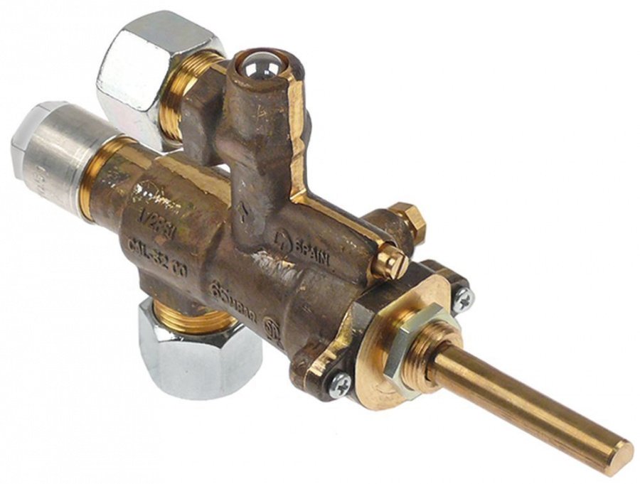gas tap COPRECI type CAL-3200 gas input M18x1,5 (ø 12mm) bypass nozzle ø 0mm