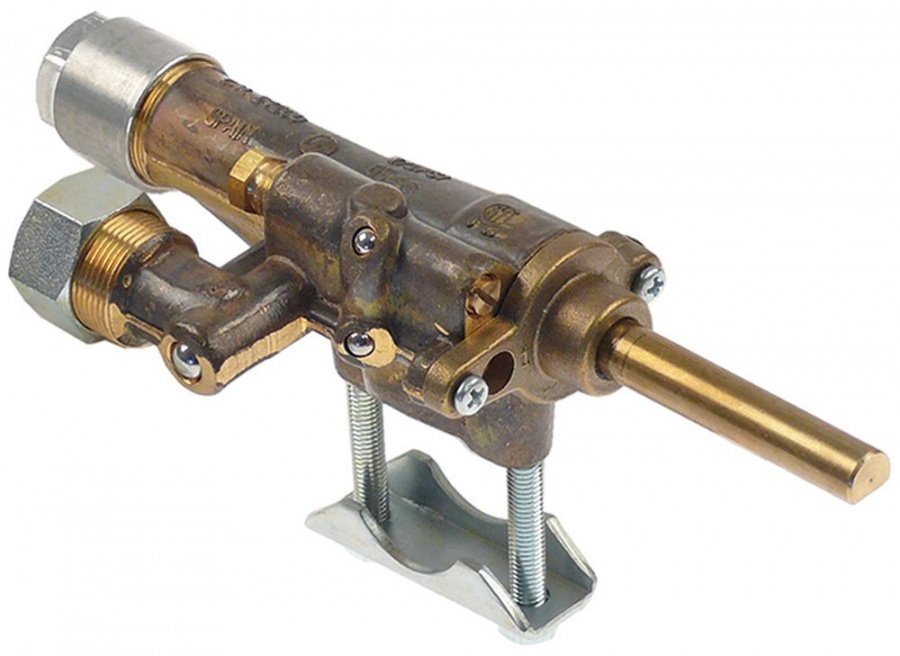 Robinet de gaz Copreci tip CAL-24200, intrare gaz flansa de prindere pe teava ø 21mm, iesire filet M17x1 mm - 109132