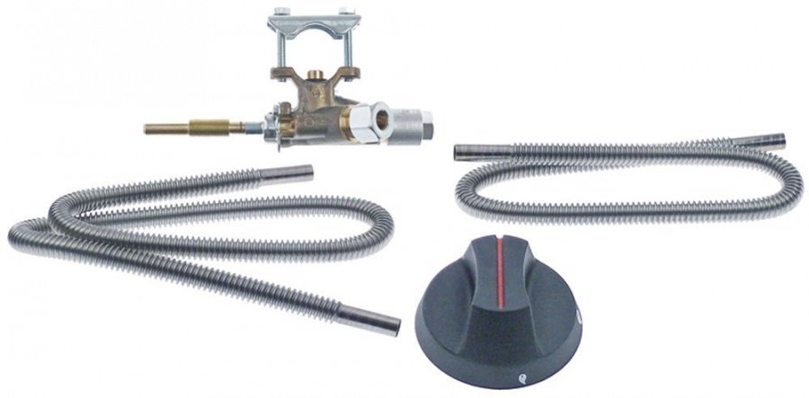 gas tap kit COPRECI type CAL-5200 gas inlet pipe flange bypass nozzle ø 0,76+0,51mm