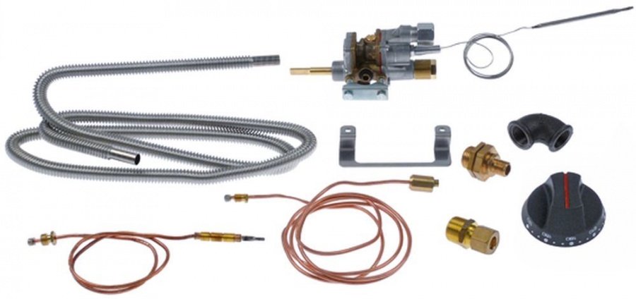 gas thermostat COPRECI kit type MT7200 gas inlet pipe flange bypass nozzle ø 0,76+0,51mm