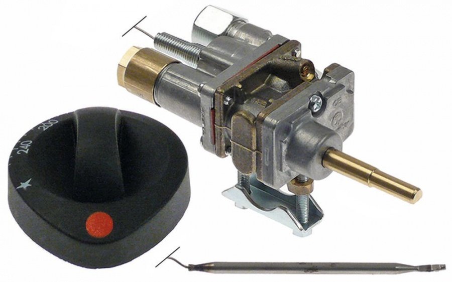 valva de gaz termostatica COPRECI tip MT7200 intrare gaz flanșă de țeavă ø21mm ø DB 0,74+0,51mm