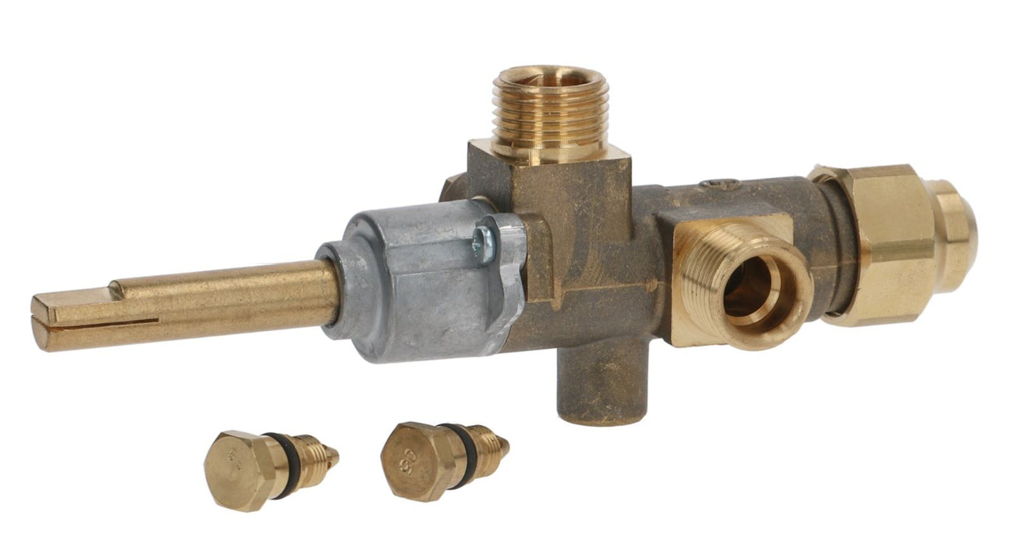 Robinet de gaz CAL-3200, intrare M18x1.5 mm, filet termocupla M8x1 mm, ax 10x8 mm - 109500