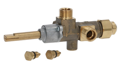 Robinet de gaz CAL-3200, intrare M18x1.5 mm, filet termocupla M8x1 mm, ax 10x8 mm - 109500
