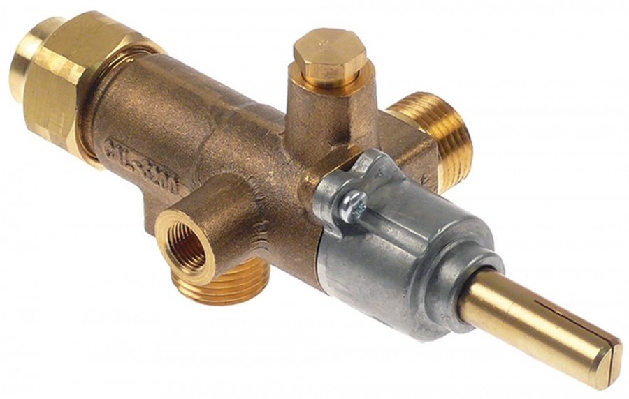 Robinet de gaz CAL-3200, ax ø 8x10 mm, racord termocupla M8x1 - 109504