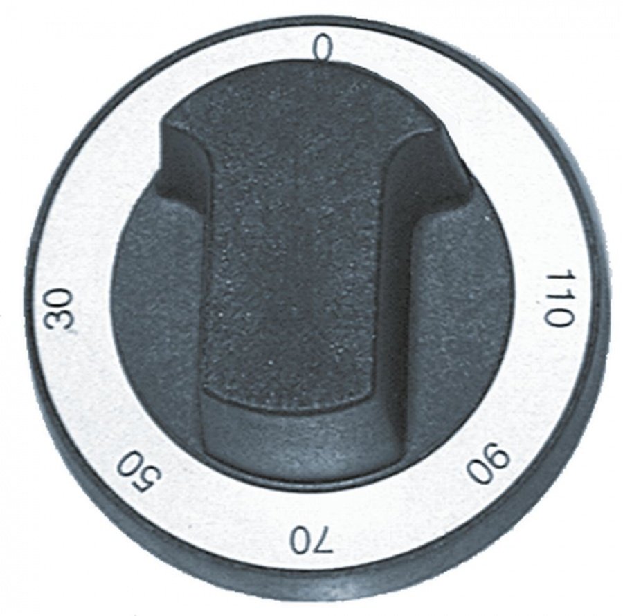 knob thermostat range 30-110°C, ø 60 mm, shaft ø 6x4,6 mm - 111058