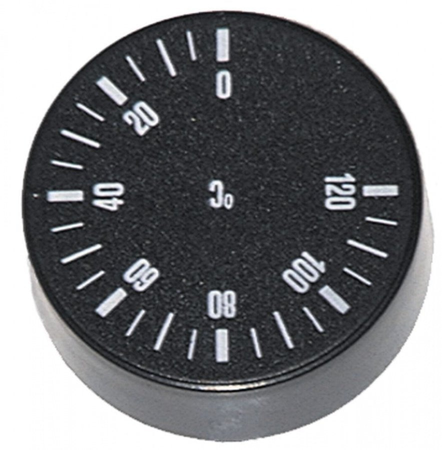 knob t.max. 120°C temperature range 0-120°C ø 42mm - Code 110101
