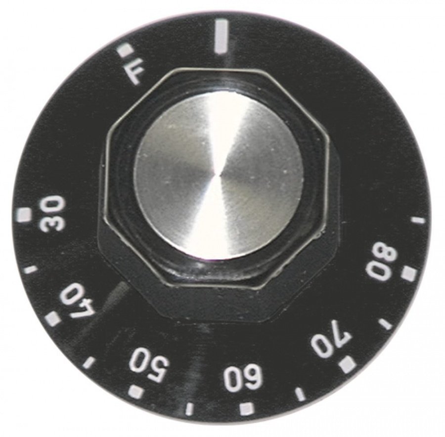 Buton termostat 30-85°C, negru, ø 50 mm - 110133