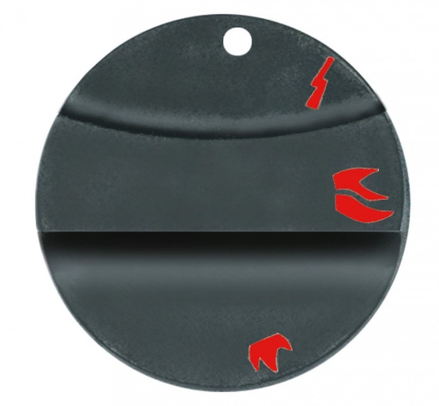 knob gas tap with ignition flame ø 65mm shaft ø 10x8mm shaft flat bottom black