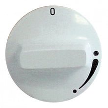 knob gas tap without ignition flame ø 50mm shaft ø 8x5,5mm shaft flat right white