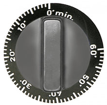 knob time 60min ø 55mm shaft ø 6x4,6mm shaft flat bottom black