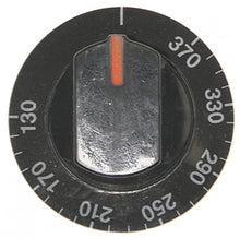 knob thermostat t.max. 370°C ø 64mm shaft ø 6x4,6mm shaft flat bottom black
