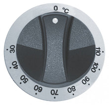 knob thermostat t.max. 110°C ø 77mm shaft ø 6x4,6mm shaft flat upper white/black