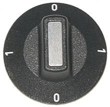 Buton intrerupator rotativ, cu simboluri 0-1-0-1, diam. ø 50 mm, ax ø 6x4,6 mm - 110231