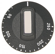 Buton pentru termostat t.max. 250°C, ø 50 mm, ax ø 6x4.6 mm, tesitura sus - 110244