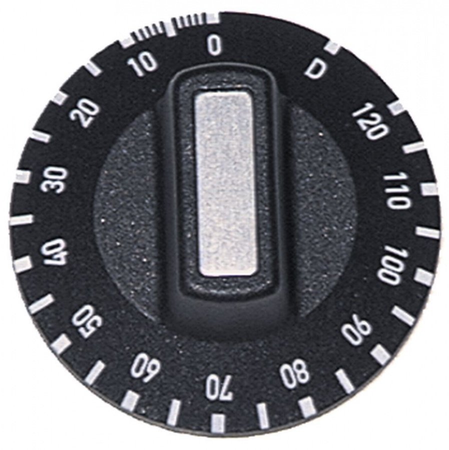 Buton indicator timer 120 min + pozitie permanenta, ø 50 mm, ax D ø 6x4.6 mm - 110252