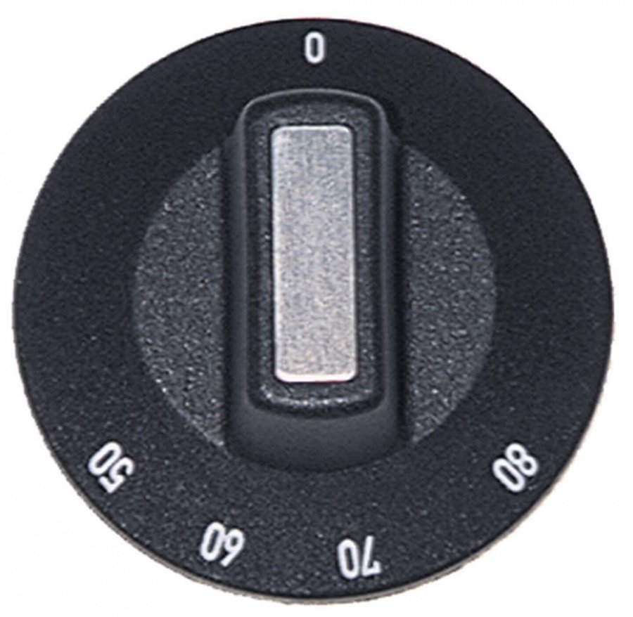 Buton termostat 50- 80°C, ø 50 mm, ax ø 6x4,6 mm, cu tesitura sus - 110254