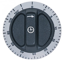 knob time 120min ø 72mm shaft ø 6x4,6mm shaft flat bottom black