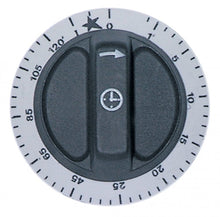 knob time 120min ø 72mm shaft ø 6x4,6mm shaft flat bottom black