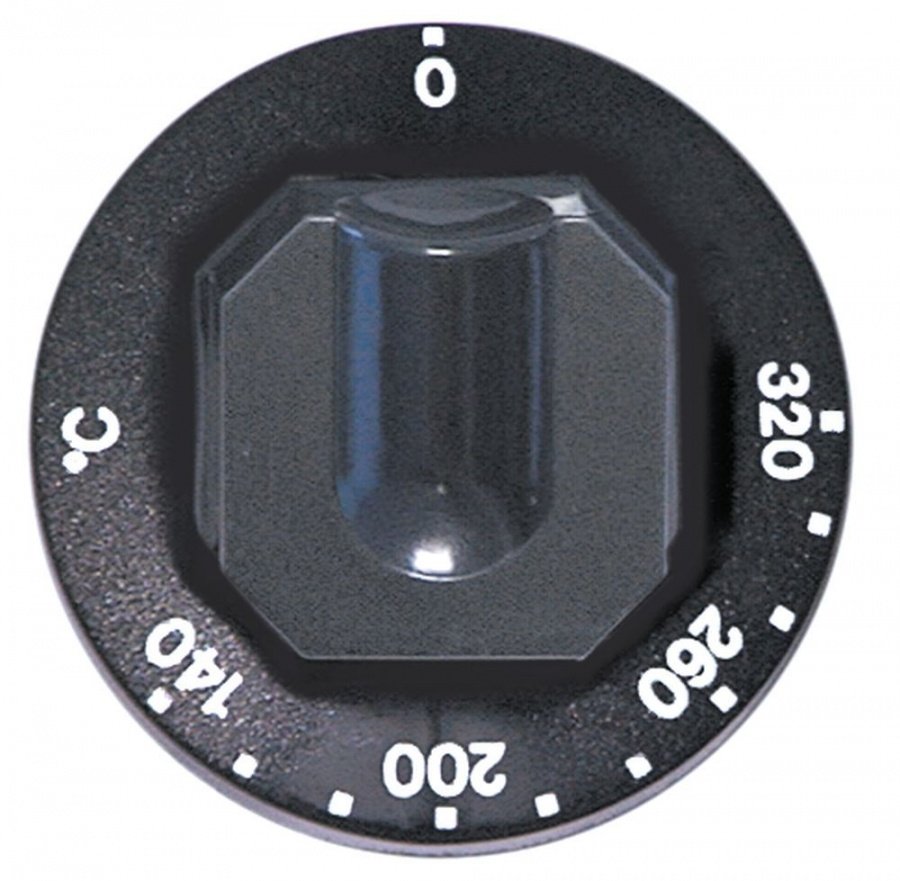 knob thermostat t.max. 320°C temperature range 140-320°C ø 70mm shaft ø 6x4,6mm
