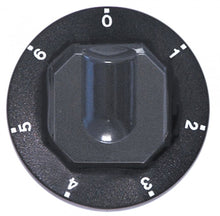 knob switch 7-position ø 70mm shaft ø 6x4,6mm shaft flat upper black